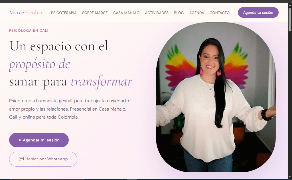 Sitio web de Marcela Escobar Psicóloga